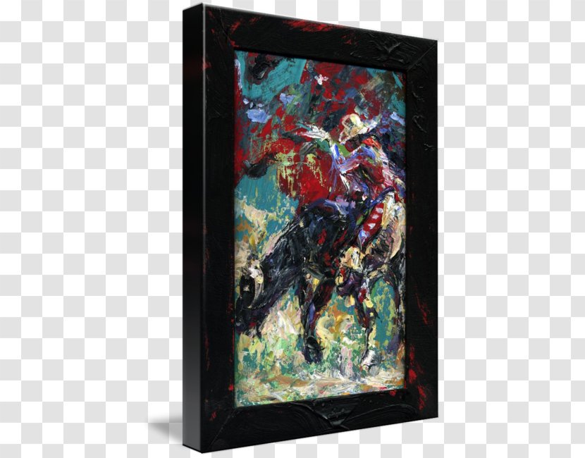 Modern Art Painting Bull Riding Palette Knives - Equestrian - Cooking Watercolor Transparent PNG