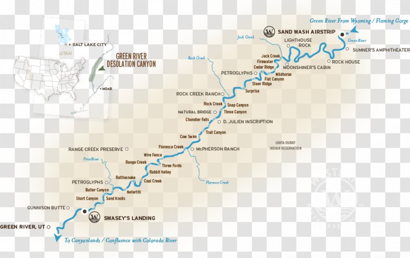 Desolation Canyon Moab Colorado River - Diagram - Map Transparent PNG