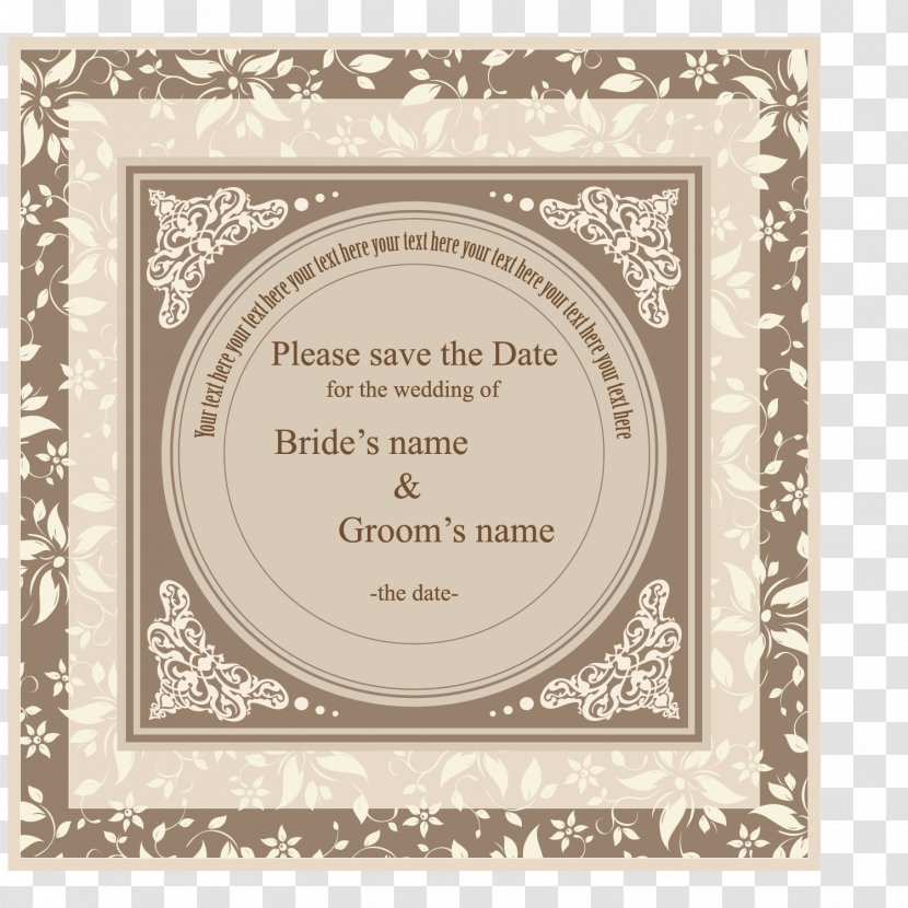 Wedding Invitation Green - Anniversary Card + Transparent PNG