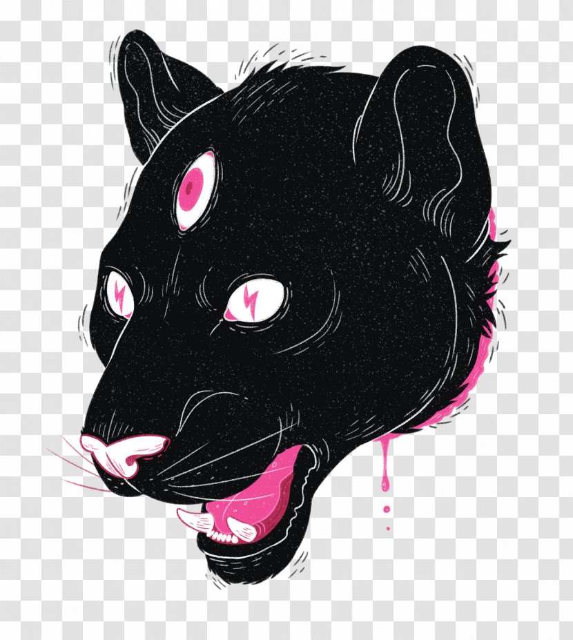 Illustration Drawing Work Of Art Cat - Painting - Pantera Negra Transparent PNG