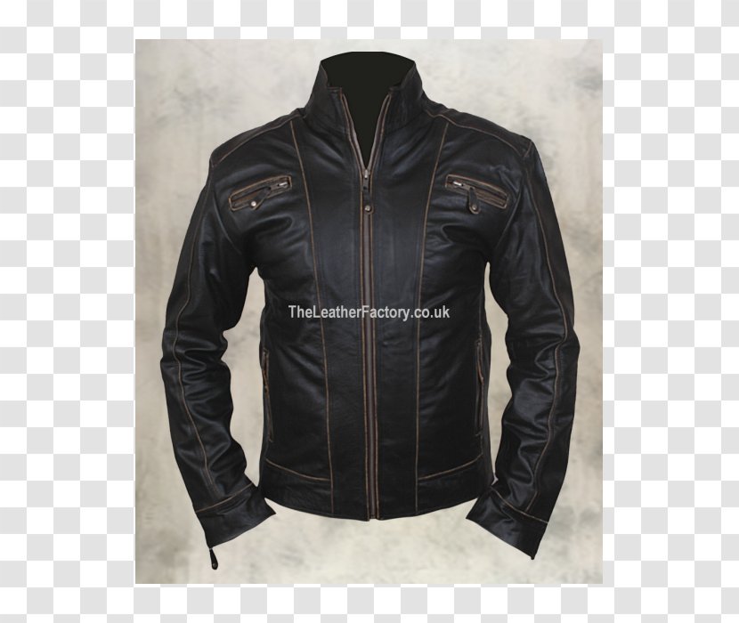 Leather Jacket Coat Motorcycle - Fur Transparent PNG