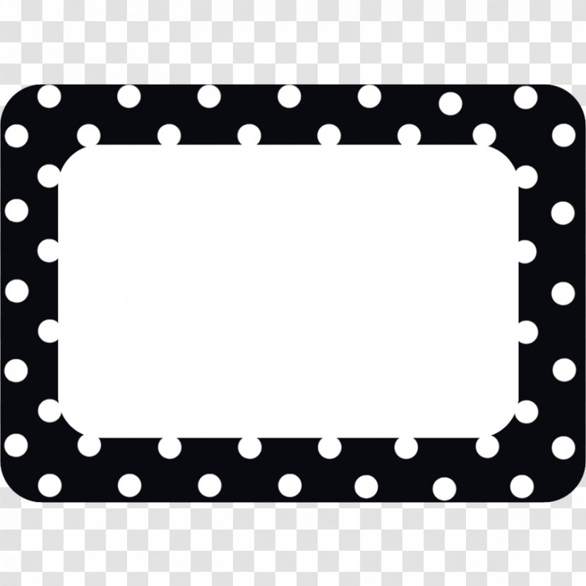 Name Tag Polka Dot Label Plates & Tags Teacher - Picture Frame - Plate Transparent PNG