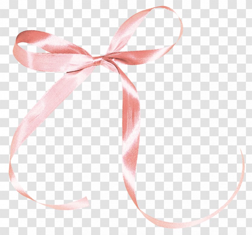 Ribbon Pink Shoelace Knot - Pretty Bow Transparent PNG