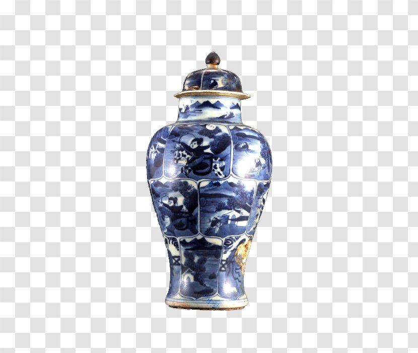 Vase Ceramic Cobalt Blue And White Pottery Urn - Porcelain - Japanese Transparent PNG