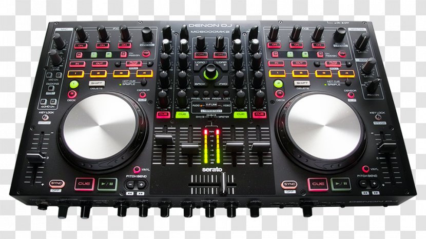 Denon DN-MC6000 DJ Controller Disc Jockey Audio Mixers Mixer - Traktor Transparent PNG