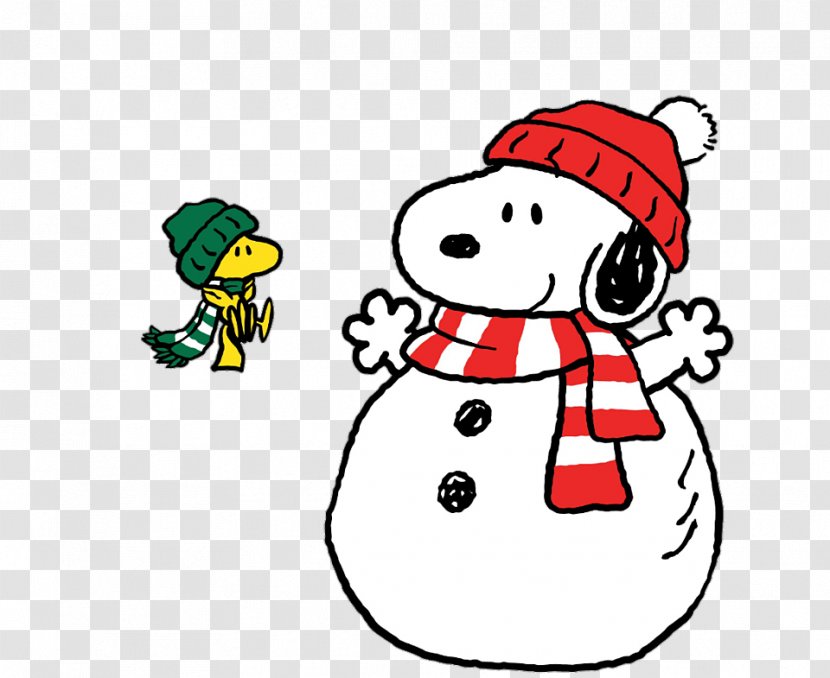 Snoopy Charlie Brown Woodstock Shermy Linus Van Pelt - Peanuts Movie - Snowman Transparent PNG