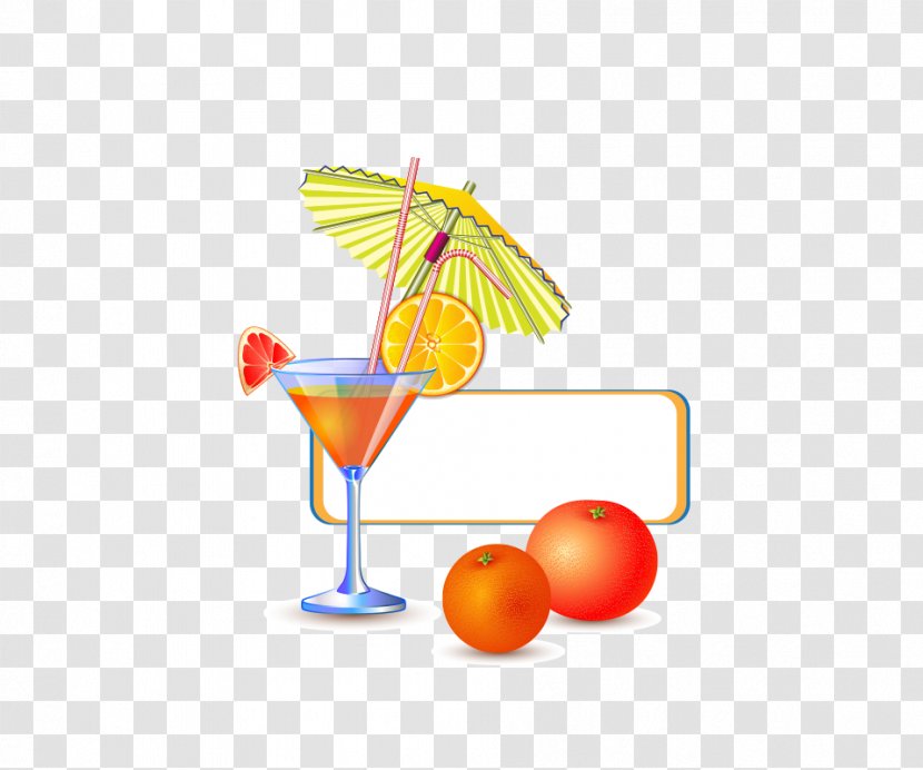 Orange Juice Soft Drink - Cocktail Garnish - Vector Red Fruit Transparent PNG