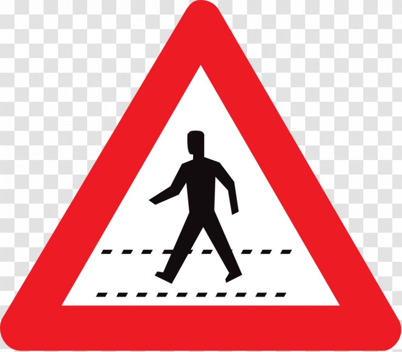 Warning Sign Clip Art - Crossing Road Transparent PNG
