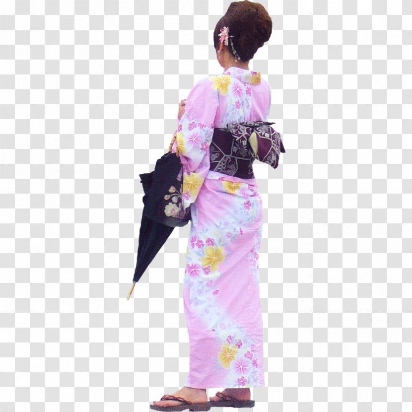 Folk Costume Kimono Japanese Clothing - Button Transparent PNG