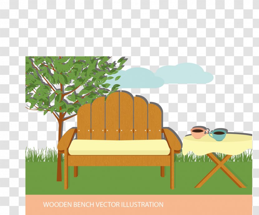 Urban Park Chair - Green - Vector Bench Transparent PNG