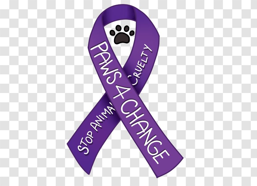 Dog Cruelty To Animals Awareness Ribbon Purple Transparent PNG