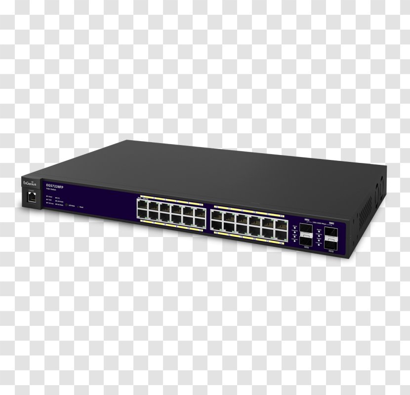 Power Over Ethernet Network Switch EnGenius EWS Managed Gigabit PoE+ Computer - 4 Port Transparent PNG