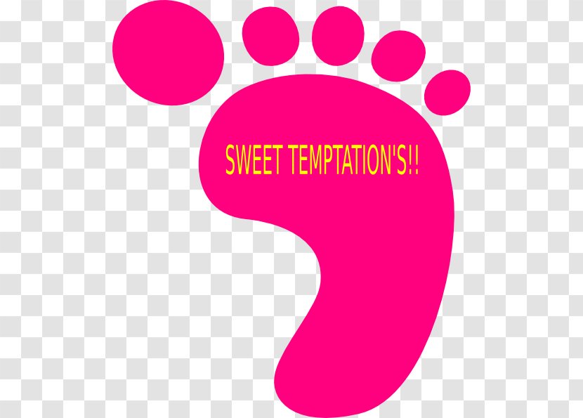 Footprint Clip Art - Text - Pink Transparent PNG