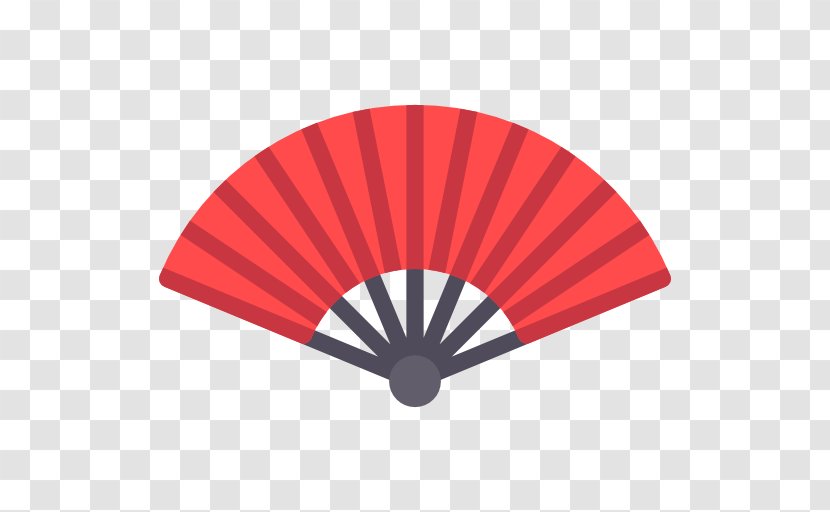 Hand Fan China - Red Transparent PNG