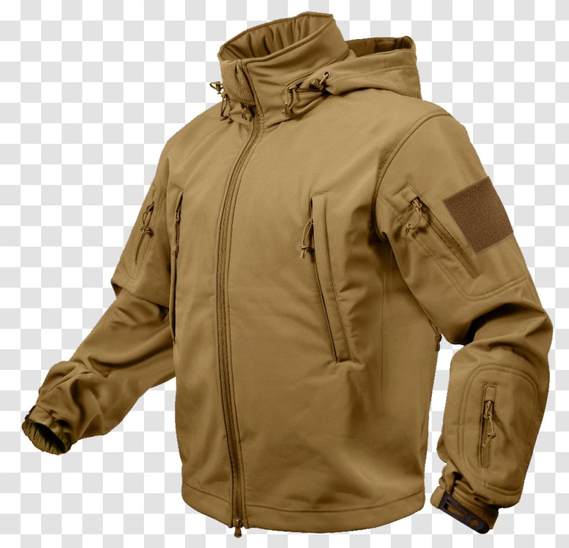 Coyote Brown Jacket Softshell Military Special Operations Transparent PNG
