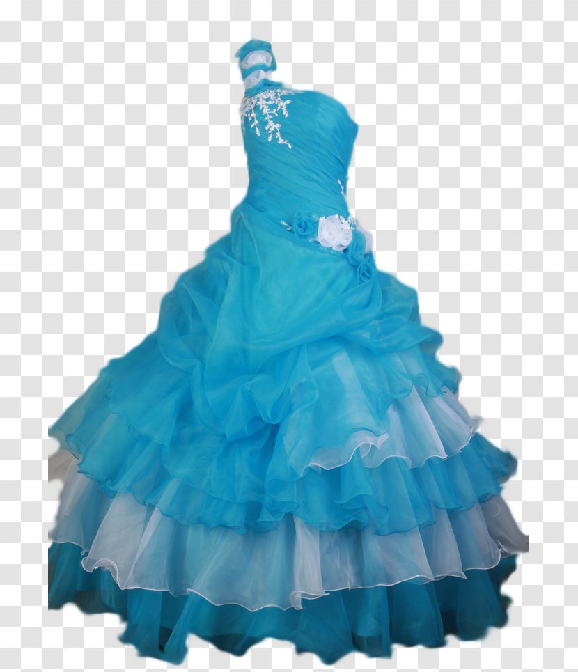 Dress Ball Gown Blue Prom - Shoulder Transparent PNG