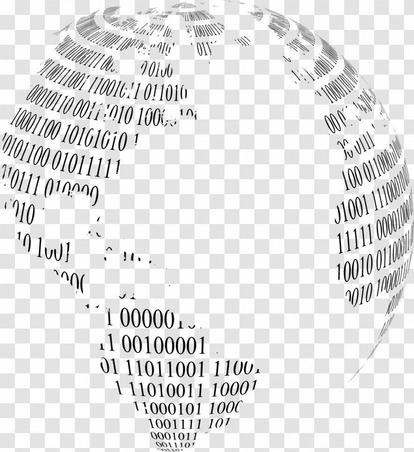 Binary Number Code Globe Computer - Flower Transparent PNG