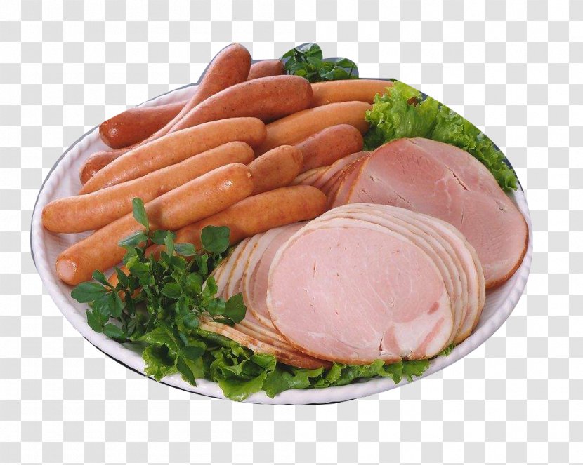 Sausage Lunch Meat Chicken Kielbasa - Food - Ham Bacon Transparent PNG