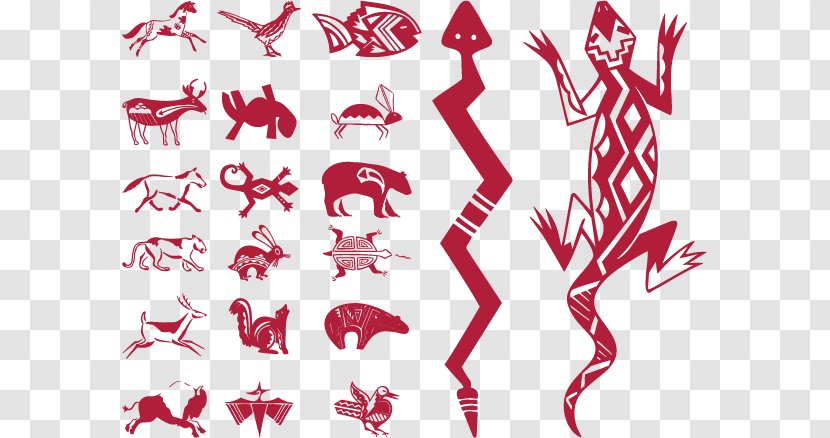 Native Americans In The United States Indigenous Peoples Of Americas Tipi - Flower - Animal Silhouettes Collection Transparent PNG