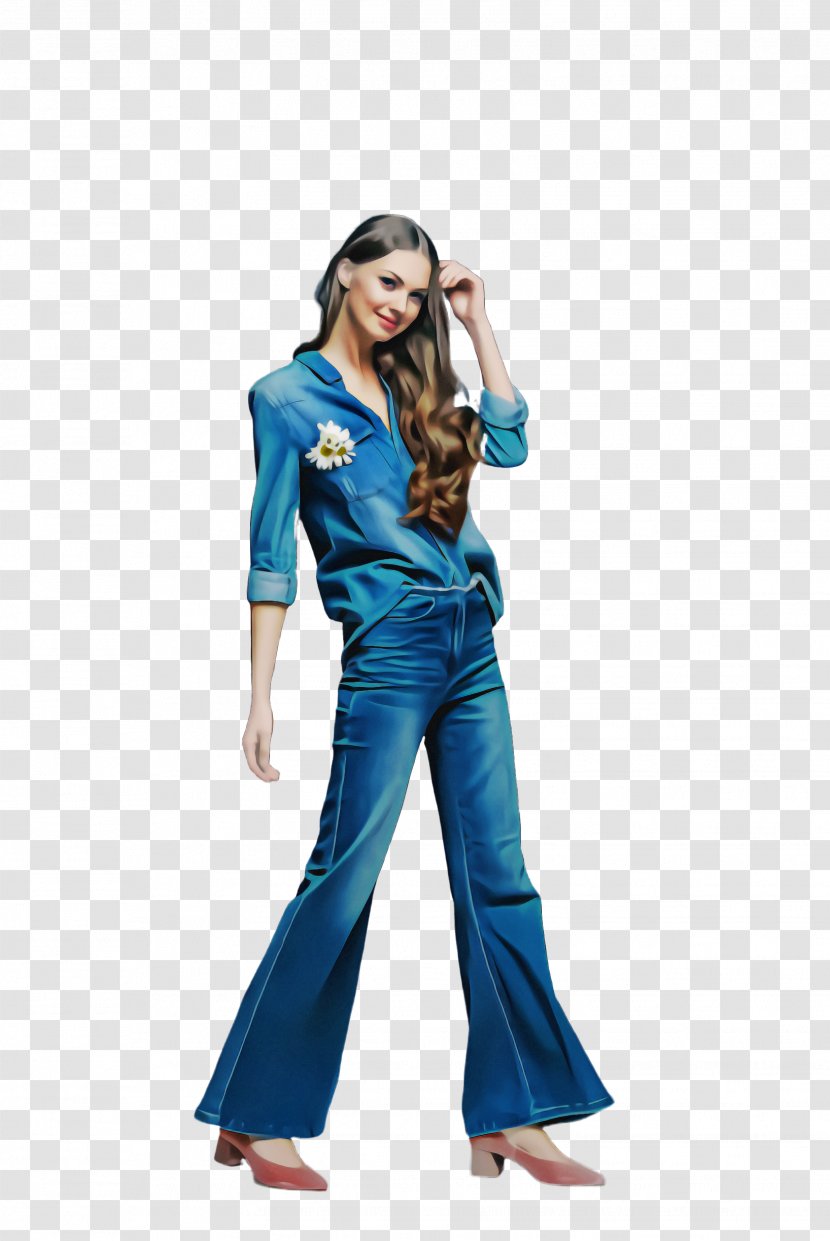 Clothing Blue Turquoise Fashion Model Jeans - Electric - Trousers Denim Transparent PNG