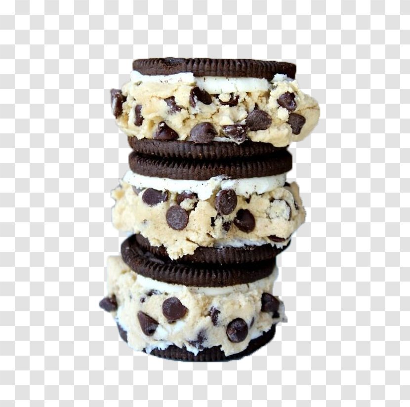 Chocolate Chip Cookie Stuffing Fudge Cake Brownie - Sugar - Butter Oreo Transparent PNG