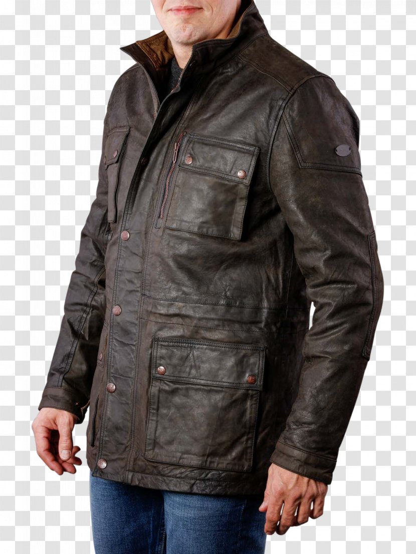 Leather Jacket Pepe Jeans Jean - Green - Black Denim Transparent PNG