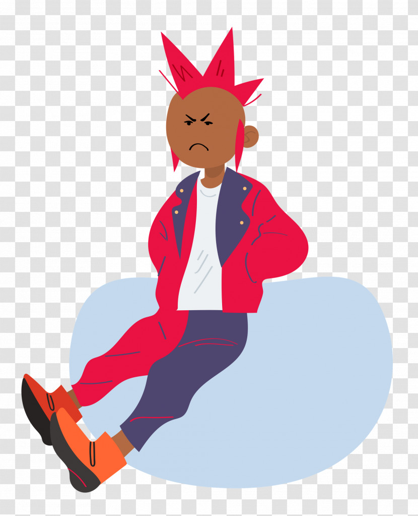 Cartoon Joint Character Male Sitting Transparent PNG