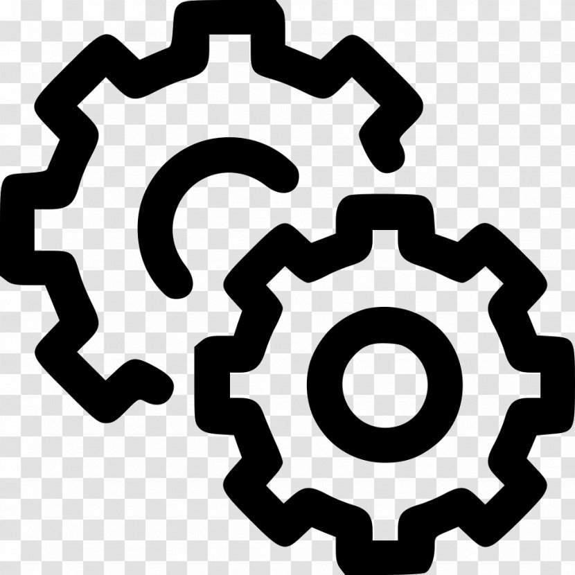 Black And White Area Computer Software - Gear - Symbol Transparent PNG