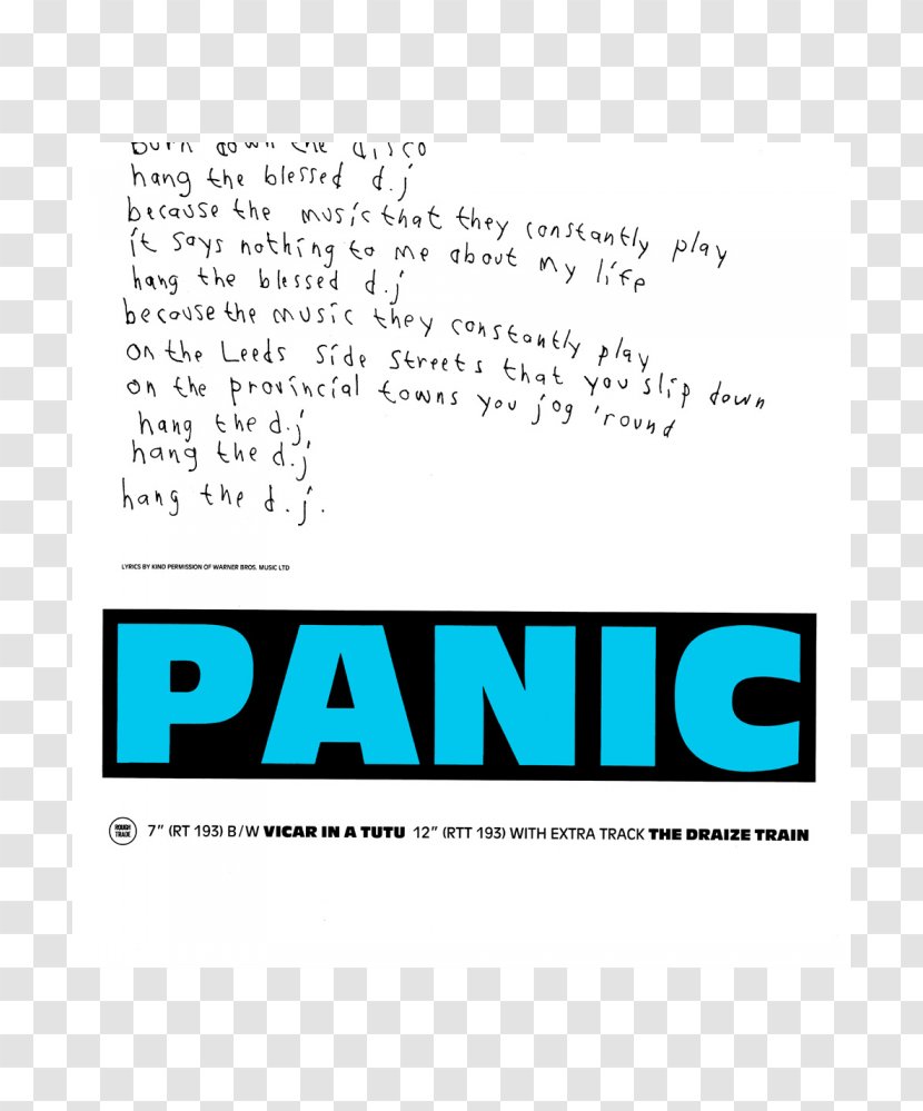 The Smiths Panic! At Disco Lyrics There Is A Light That Never Goes Out - Watercolor - Promotion Poster Transparent PNG