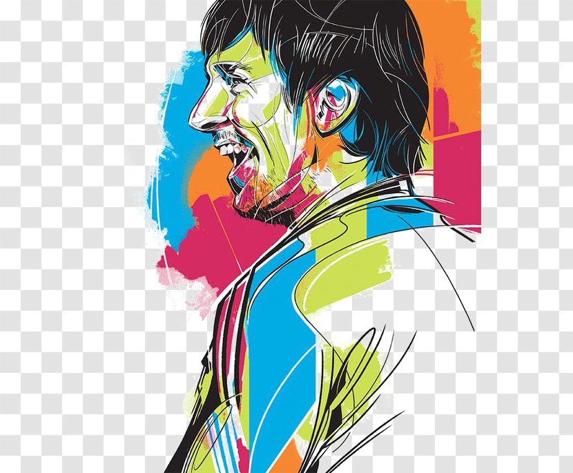 FC Barcelona - Silhouette - Drawing Messi Transparent PNG