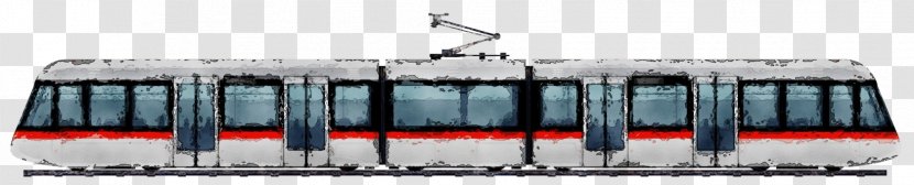 Transport Vehicle Rolling Stock Public Electric Locomotive - Tram Railroad Car Transparent PNG