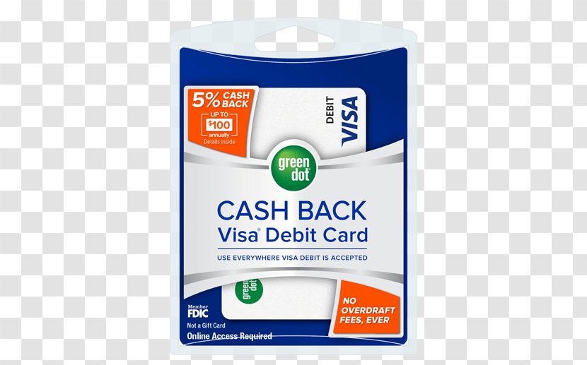 Green Dot Corporation Debit Card Stored-value Credit Visa - Cashback - Storedvalue Transparent PNG