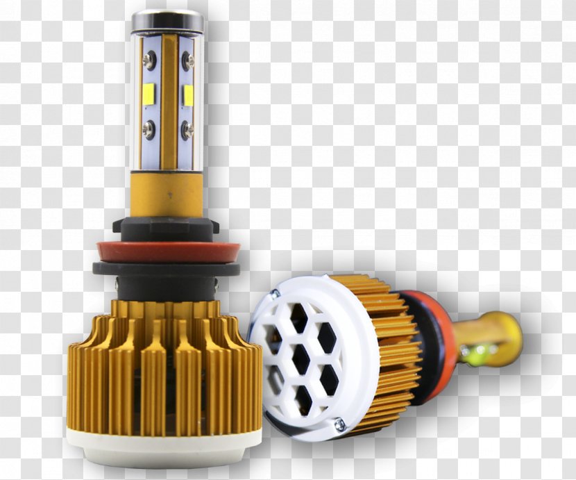 Car Incandescent Light Bulb Headlamp LED Lamp - Yellow Transparent PNG