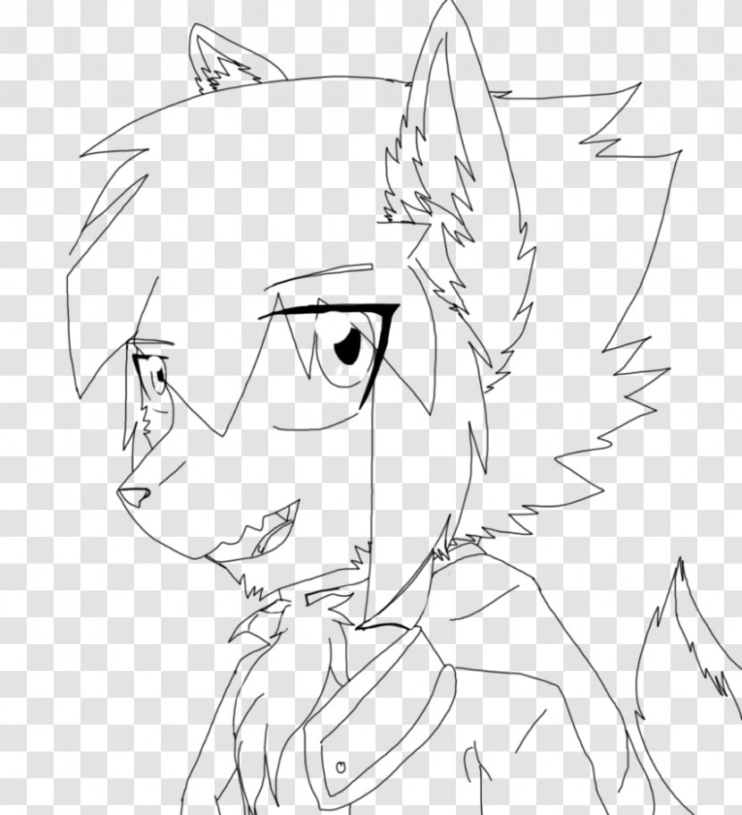 Line Art Black And White Furry Fandom Drawing - Child - Facepainting Transparent PNG