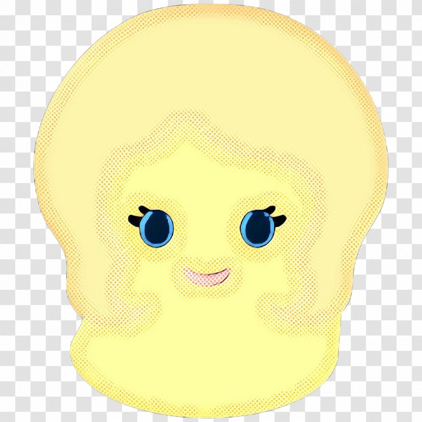 Yellow Face Head Cartoon - Vintage Transparent PNG