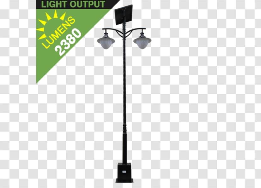 Street Light Solar Lamp Fixture LED - Landscape Lighting - Pole Transparent PNG