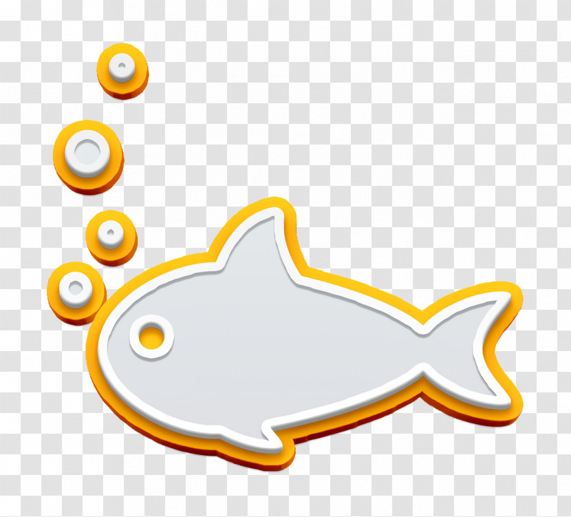 Food Icon Fish With Four Bubbles Icon Aquarium Icon Transparent PNG