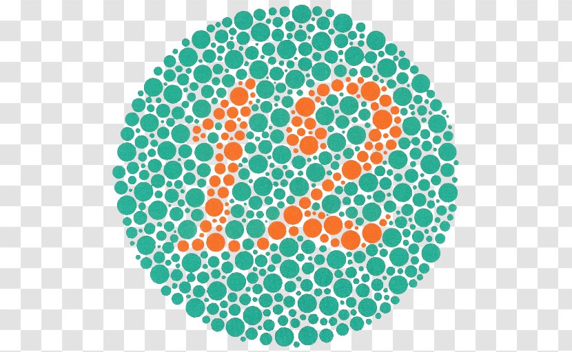 Ishihara Test Color Blindness Vision Ishihara's Tests For Colour-blindness Visual Perception - Area - Cone Cell Transparent PNG