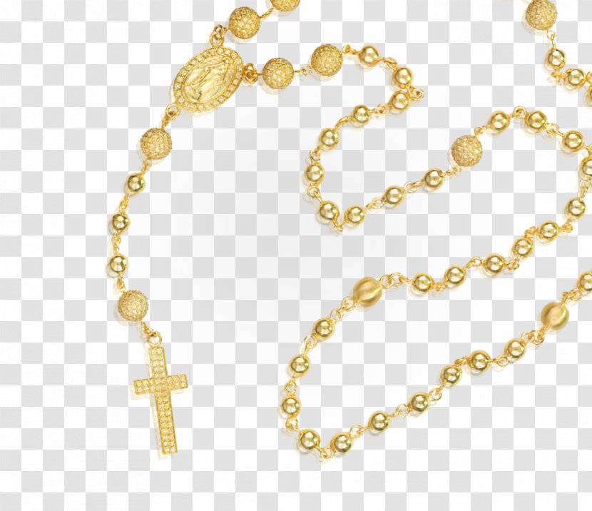Rosary Jewellery Necklace Bracelet Ring - Gold Chain Transparent PNG