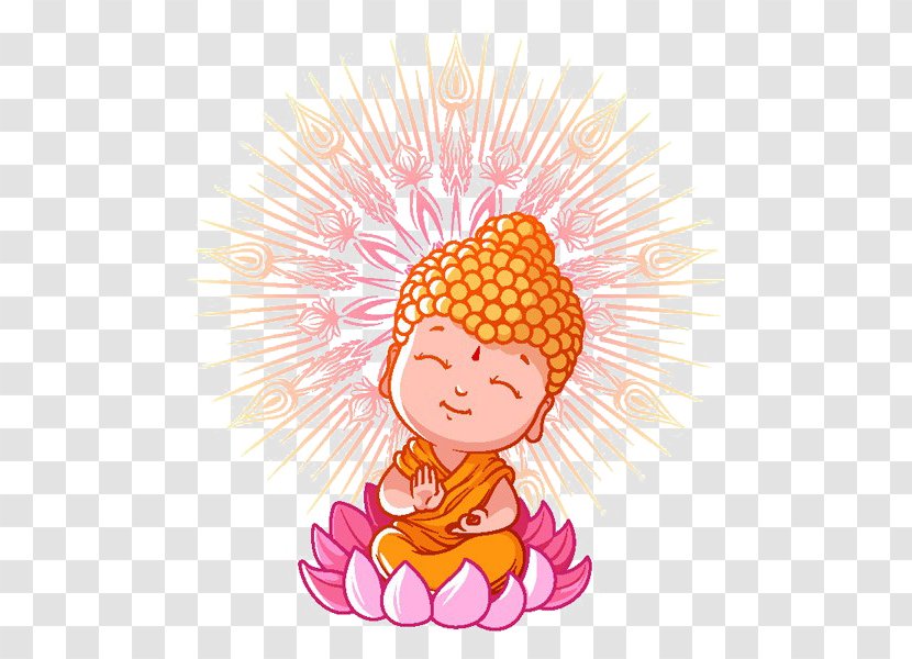 Buddhism Cartoon Buddhist Meditation Illustration - Smile - Hand Drawn Smiling Buddha Transparent PNG