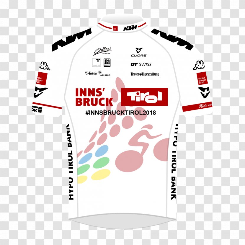 T-shirt Innsbruck Logo SkiWelt Product Design - Cartoon - Cyclist Front Transparent PNG