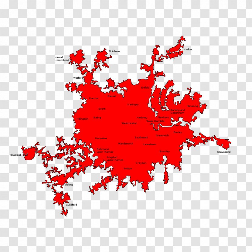 Greater London Built-up Area West Yorkshire Urban Conurbation - Metropolitan Transparent PNG