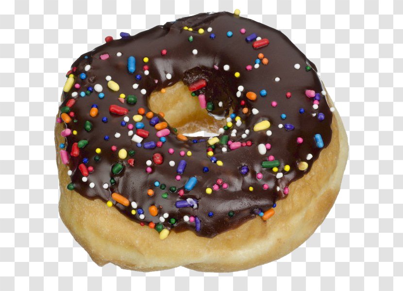 National Doughnut Day Icing Iced Coffee Krispy Kreme - Pastry - Donut With Chocolate Sauce Transparent PNG