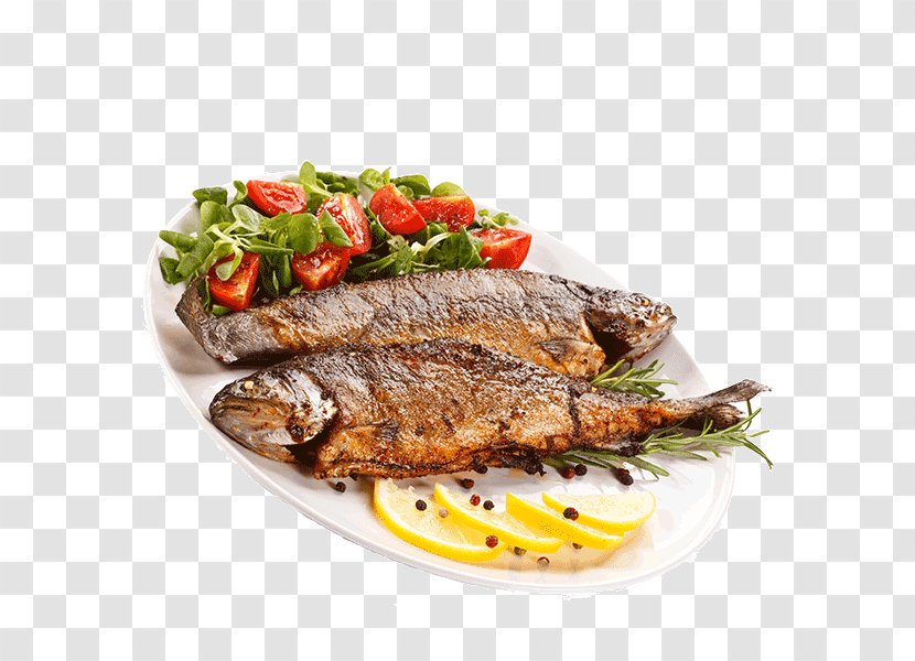 Kipper Fried Fish Hamburger Pescado Frito French Fries - Garnish - Breakfast Transparent PNG