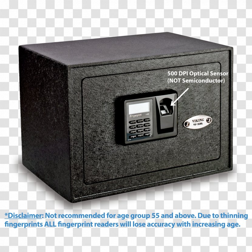 Gun Safe Fingerprint Biometrics Security - Key Transparent PNG