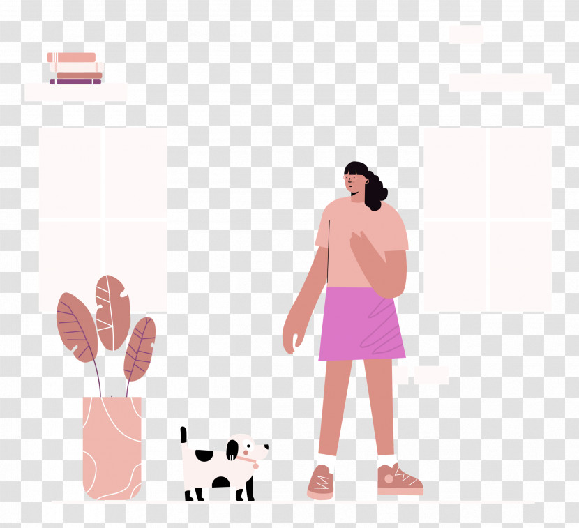 Staying Home Woman Transparent PNG