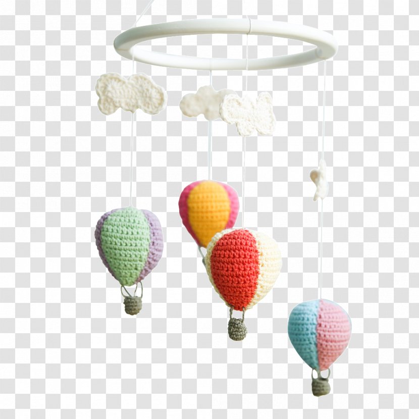 Crochet Jewelry Hot Air Balloon Amigurumi - Baby Shower Transparent PNG