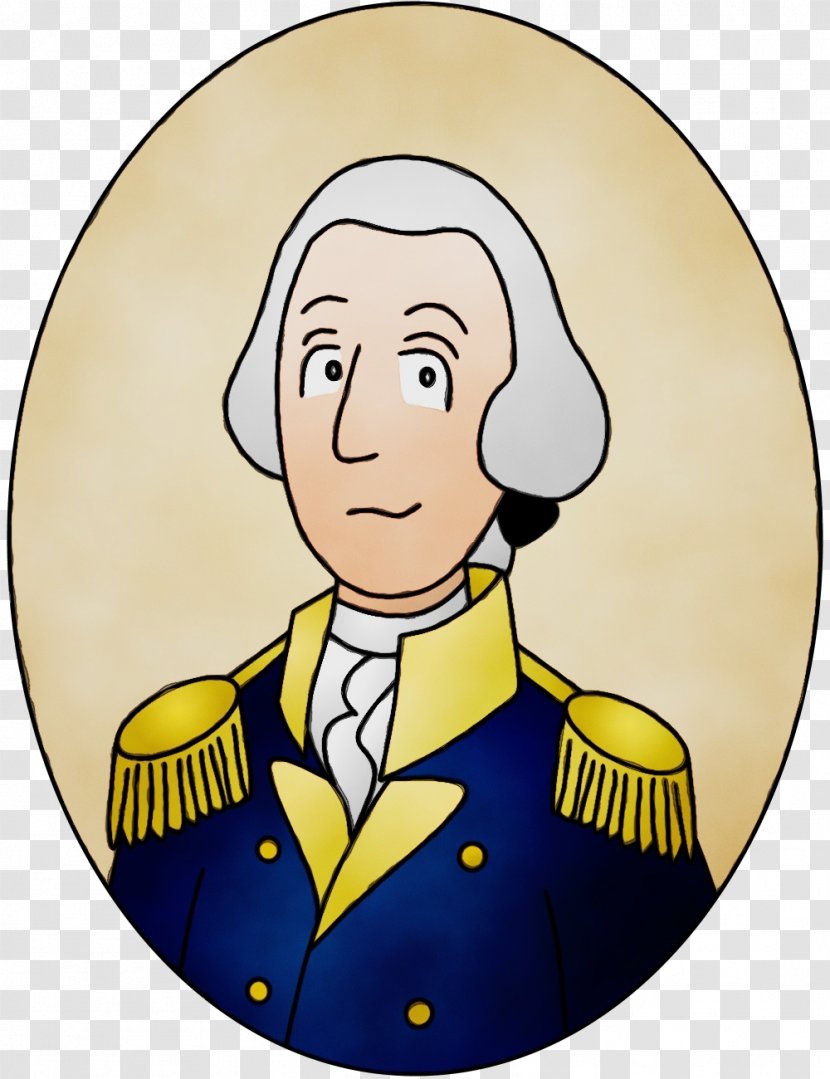 George Washington Cartoon - Lansdowne Portrait - Pleased Gesture Transparent PNG