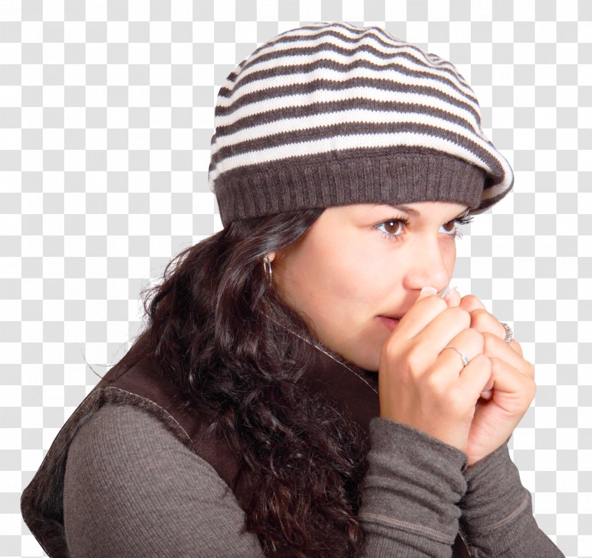 Common Cold Nasal Congestion Symptom Influenza Disease - Flower - Young Woman Her Hands By Breath Transparent PNG