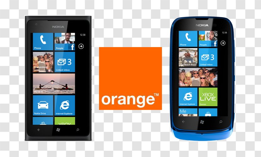 Nokia Lumia 610 510 800 900 520 - Communication - Phone Orange Transparent PNG